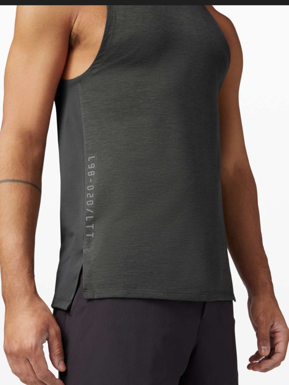 Lululemon Always Agile Workout Tank in Dark Graphite Grey Mens size Small